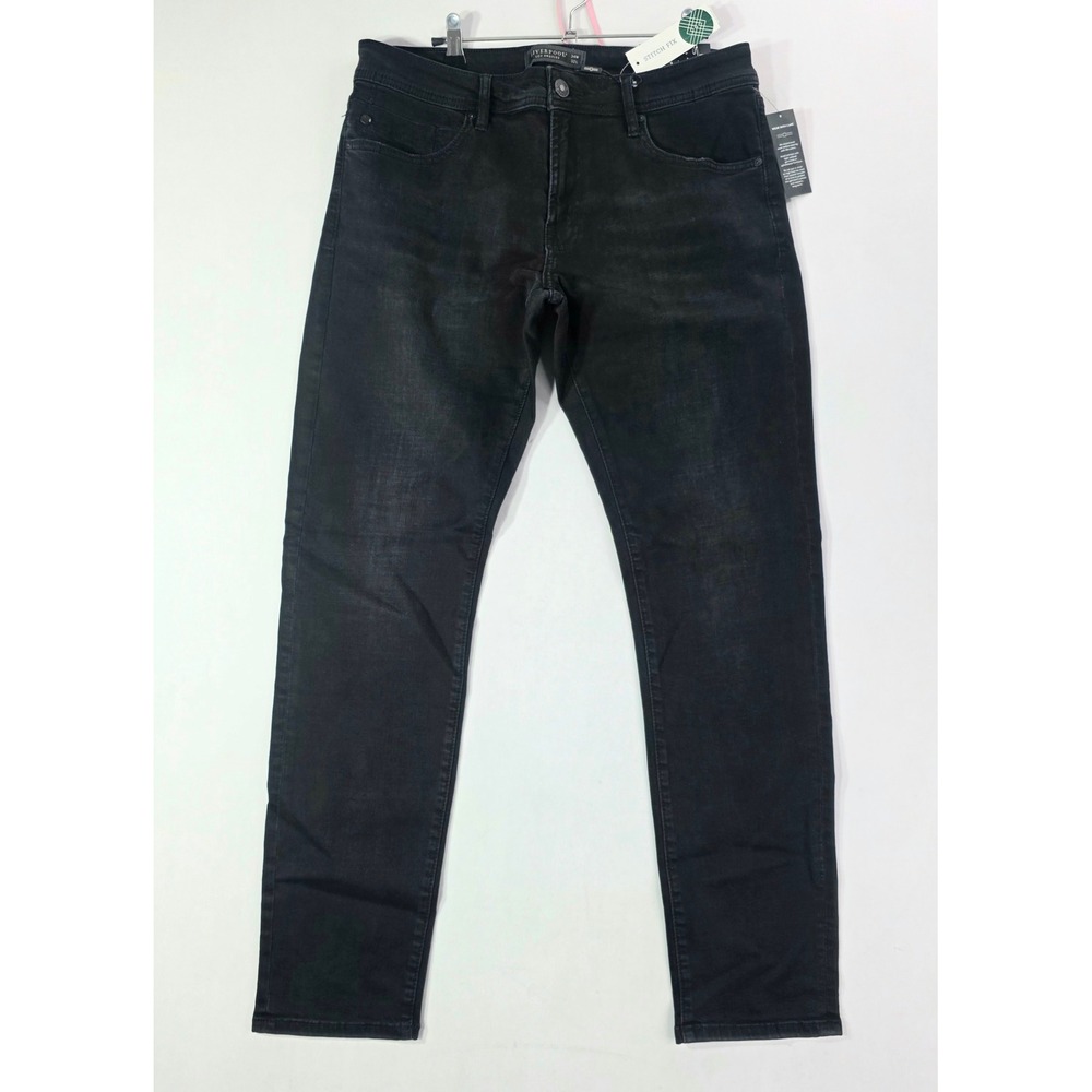 NEW Liverpool Los Angeles Bond Skinny Jeans Mens 34x32 Black Bullet Dark (35x31)